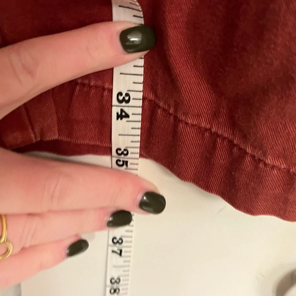 Woolrich HLP01165 Red Cotton Pants Size 14 - Picture 9 of 12